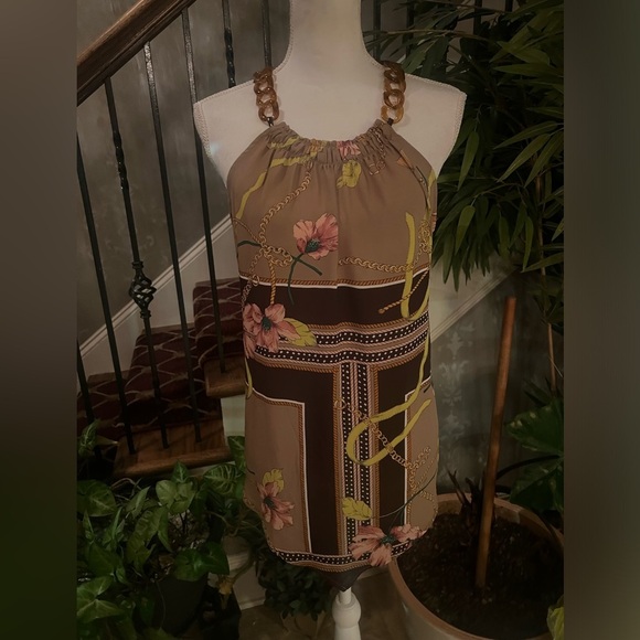 7th Avenue New York and Co. ladies top chain link around collar. Medium. - Picture 4 of 10